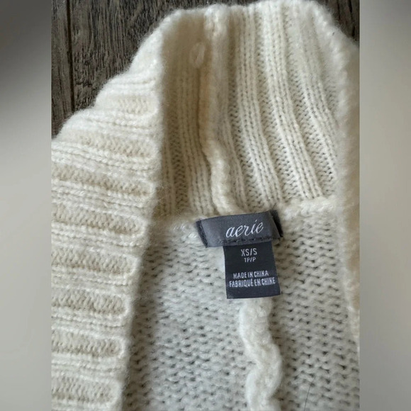 Aerie Cream Wool Blend Oversized Cardigan - Picture 2 of 3